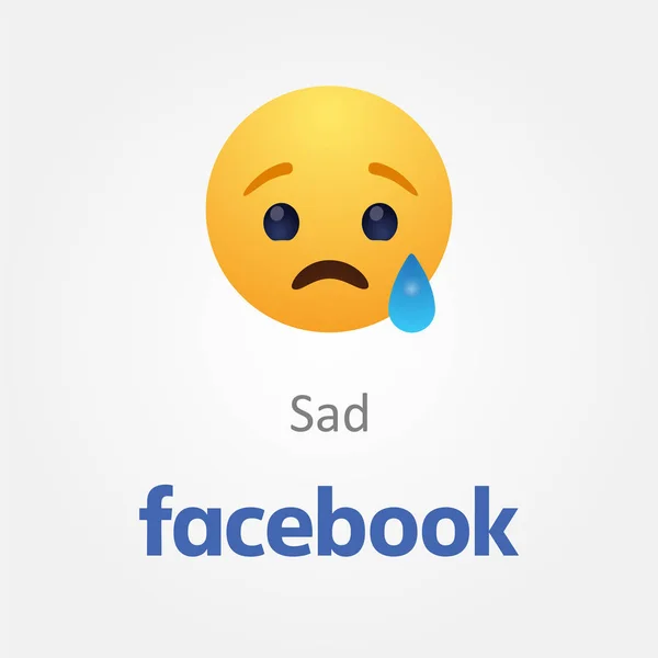 Baku, Azerbaijan - 23 April 2019: Facebook baru seperti tombol. Emoji - Stok Vektor