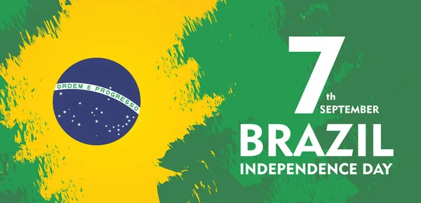 Brazilië Independence Day viering wenskaart illustratie — Stockvector