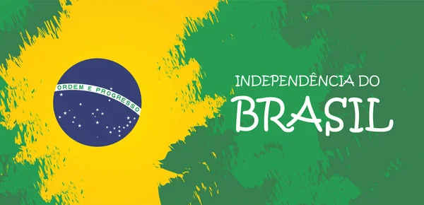 Brazilië Independence Day viering wenskaart illustratie — Stockvector
