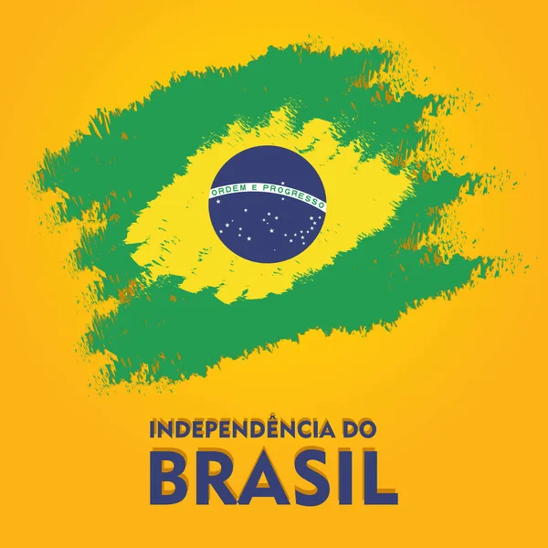 Brazilië Independence Day viering wenskaart illustratie — Stockvector