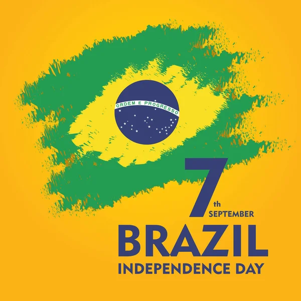 Brazilië Independence Day viering wenskaart illustratie — Stockvector