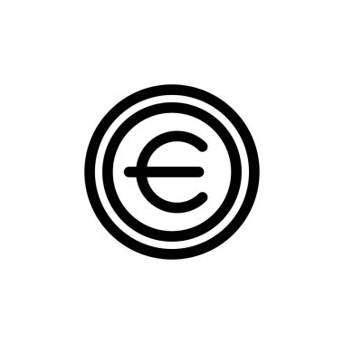 Euro sembolü para para basit düz stil simgesi