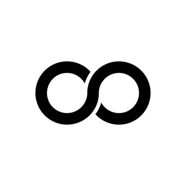 Sonsuzluk simgesi simgeleri illüstrasyon vektör. Sınırsız, sınırsız sembolü, işareti