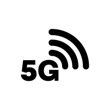 5g simge ağ kapsama alanı basit düz stil sembolü
