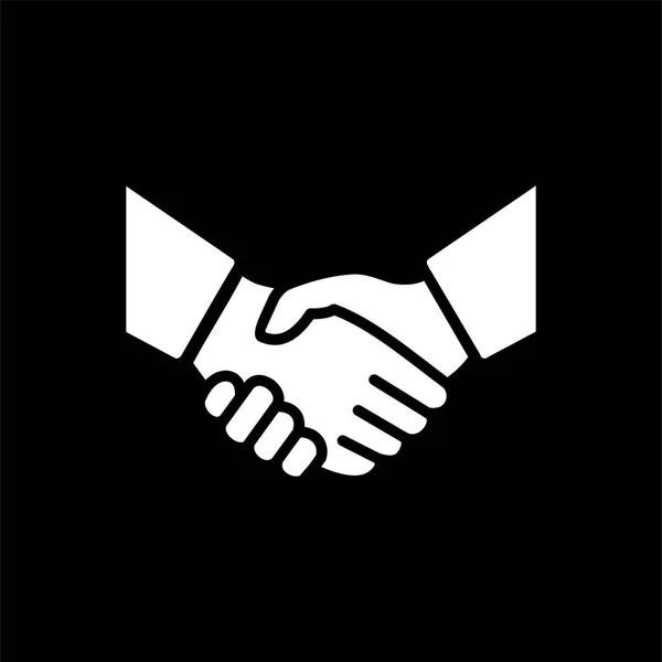 Ikona Handshake Prosta ilustracja wektorowa. Symbol umowy lub partnera. Znak Handshake. Obraz spotkania rąk — Wektor stockowy