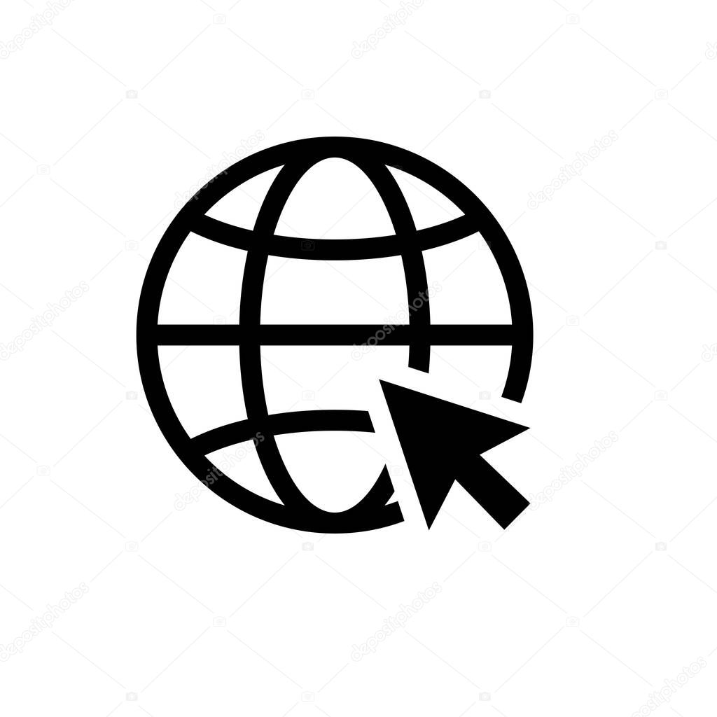 Internet icon. Go to web sign. Internet symbol