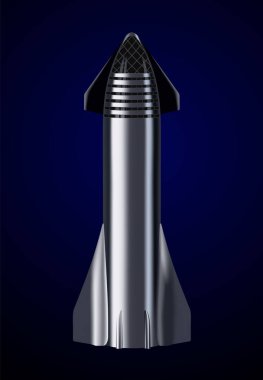16 Ekim 2019: Uzay gemisi uzay roketinin tasviri, kavram Spacex