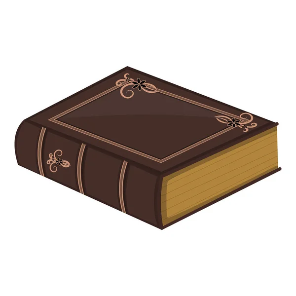 Vecchio Libro Cartone Animato Vettore Folia Enciclopedia — Vettoriale Stock