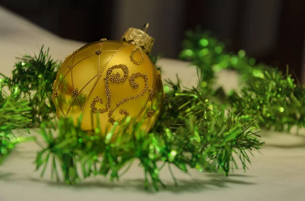 Balls Bright Color Beautiful Decoration Christmas Tree Closeup — Stock Photo, Image