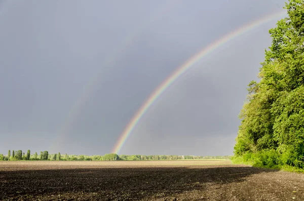 bir karanlık gökyüzü, mutlu öğleden sonra güzel manzara parlak güzel gökkuşağı