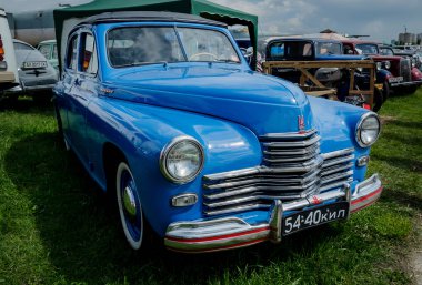 retro araba sergi Kiev sunulan, Ukrayna Mayıs 9-12, 2019