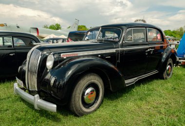 retro araba sergi Kiev sunulan, Ukrayna Mayıs 9-12, 2019