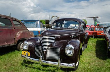 retro araba sergi Kiev sunulan, Ukrayna Mayıs 9-12, 2019