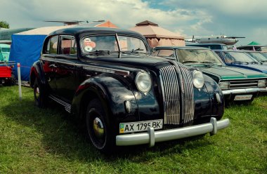 retro araba sergi Kiev sunulan, Ukrayna Mayıs 9-12, 2019