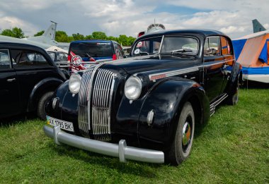 retro araba sergi Kiev sunulan, Ukrayna Mayıs 9-12, 2019