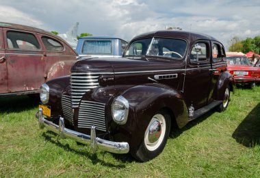 retro araba sergi Kiev sunulan, Ukrayna Mayıs 9-12, 2019