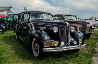 retro araba sergi Kiev sunulan, Ukrayna Mayıs 9-12, 2019