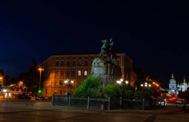 Sofya Meydanı'nda Hetman Bogdan Khmelnitsky Anıtı, Kiev, Ukr