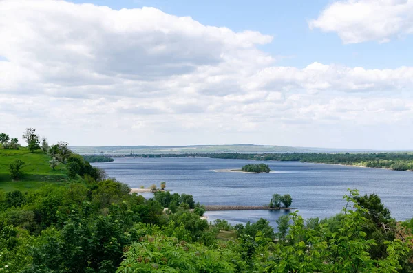 Río Dnieper Tarde Primavera Hermoso Paisaje Primavera Ucrania — Foto de Stock