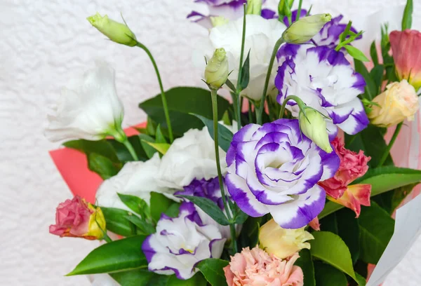 Eustoma Natürliche Helle Blume Einem Strauß Ein Geschenk Für Den — Stockfoto