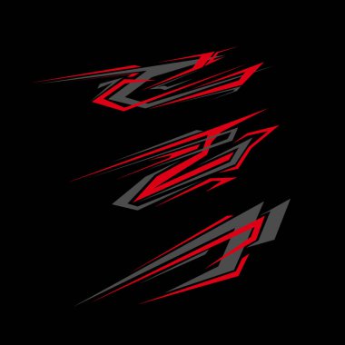 Siyah araba giysi ambalajı tasarım vektörü. modern araba etiketleri