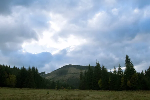 Landschaft Der Karpaten Der Ukraine Herbstliche Natur Der Wälder Und — Stockfoto