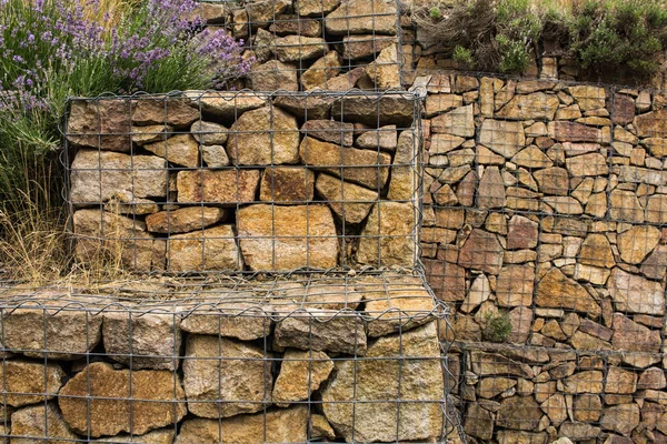 Gabion duvar plands dekorasyon açık havada ile 