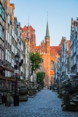 eski gdansk şehir seyahat fotoğrafı, europ mimarisi 