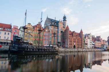 eski gdansk şehir seyahat fotoğrafı, europ mimarisi 
