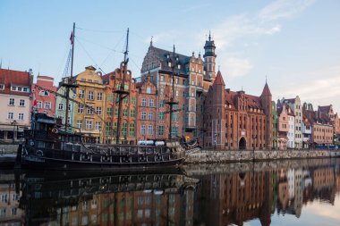 eski gdansk şehir seyahat fotoğrafı, europ mimarisi 