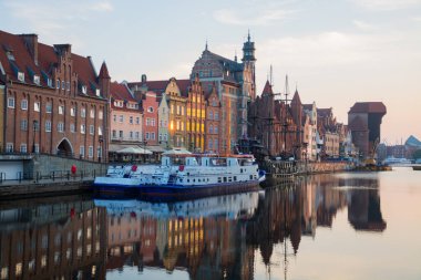 eski gdansk şehir seyahat fotoğrafı, europ mimarisi 