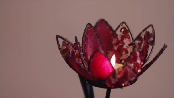 Διακόσμηση Σωλήνα Φλόγα Κερί Φως — Αρχείο Βίντεο