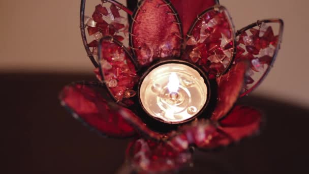 Διακόσμηση Σωλήνα Φλόγα Κερί Φως — Αρχείο Βίντεο