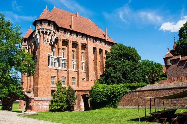 Castillo Marienburg Polonia Fotos Viaje Europa Arquitectura Medieval —  Fotos de Stock