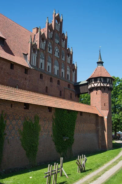 Мариенбургский Замок Польше Фотографии Средневековой Архитектуры Европы — стоковое фото