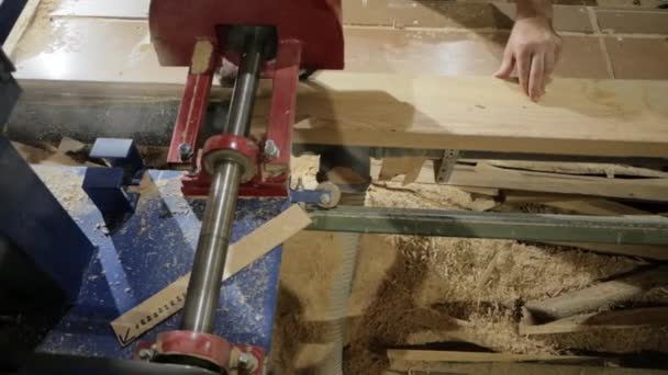 천연목재 공정을 이용하여 작업하는 공예품 — 비디오
