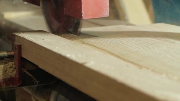 Rzemiosło Pracujące Drewnem Naturalnym Proces Produkcji Mebli Drewnianych — Wideo stockowe