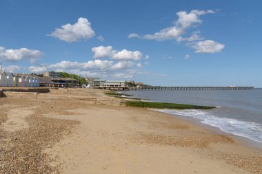 Felixstowe plaj ve iskele buildling üzerinde 14 Mayıs 2017 inşaat sırasında