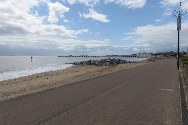 Felixstowe Kust Strand Pier — Stockfoto