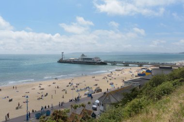 Bournemouth plaj ve iskele Sandbanks doğru seyir