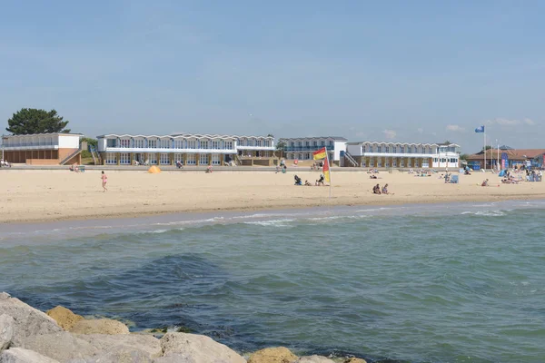 Sandbanks Beach Plaj Kulübe Ile — Stok fotoğraf