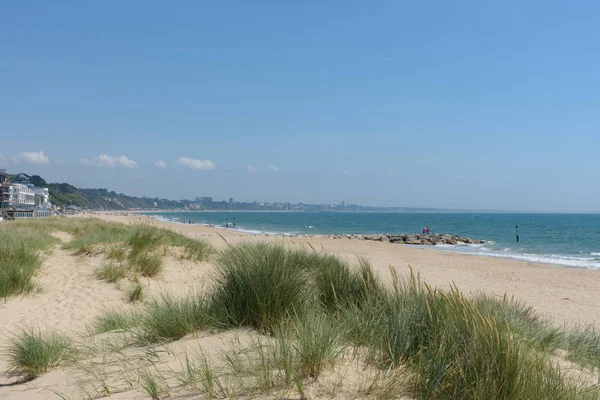 Zandbanken Strand Met Duinen Bournemouth Verte — Stockfoto