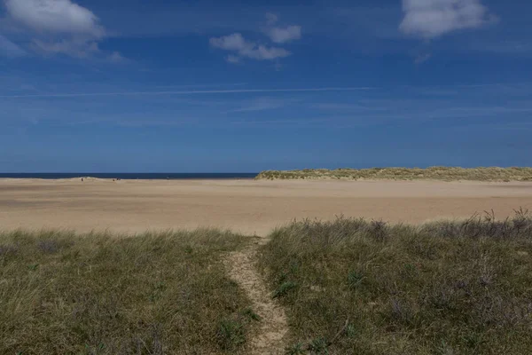 Las dunas de arena y la playa en Wells-next-the-Sea —  Fotos de Stock