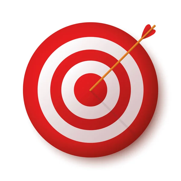 Objetivo Con Flecha Pie Trípode Imagen Vectorial Flecha Está Exactamente — Vector de stock