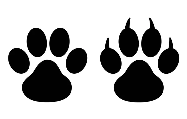 Black Paw Print Vetor Estoque —  Vetores de Stock