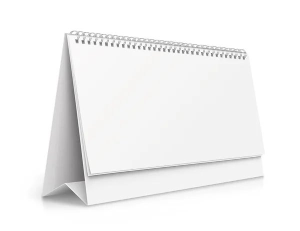 Vertical Realistic Paper Calendar Blank Stock Vector — Stock Vector