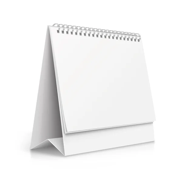 Realistische Papierkalender Blanko Aktienvektor — Stockvektor