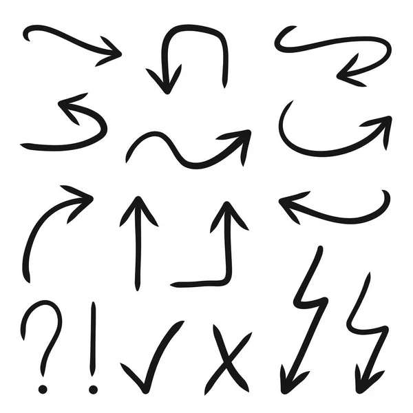 手描きベクトル矢印を設定 株式ベクトル — ストックベクタ