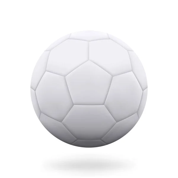 Реалістичний Футбольний Ізольований Білому Тлі Стоковий Вектор — стоковий вектор