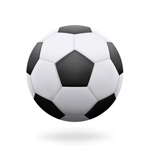 Realistic Soccer Ball Isolated White Background Stock Vector — Stock Vector